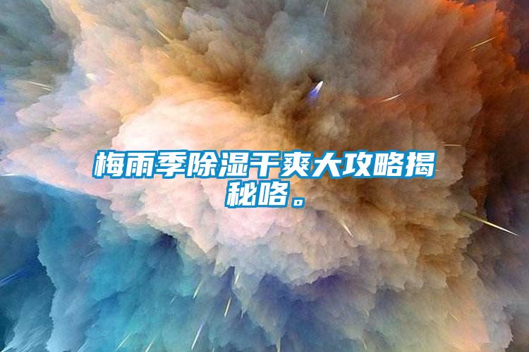 梅雨季除湿干爽大攻略揭秘咯。