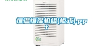 恒温恒湿机组(柜式).ppt