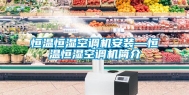 恒温恒湿空调机安装—恒温恒湿空调机简介