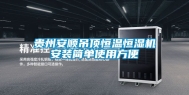贵州安顺吊顶恒温恒湿机安装简单使用方便