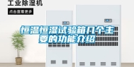 恒温恒湿试验箱几个主要的功能介绍