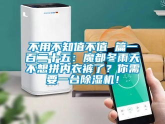 企业新闻不用不知值不值 篇一百二十五：魔都冬雨天不想拼内衣裤了？你需要一台除湿机！